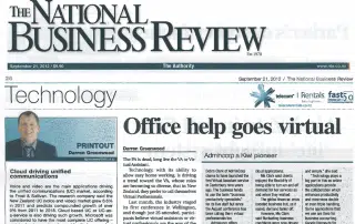 Lindsey Carroll, Outbox Ltd, named top VA in NZ - National Business Review article, New Zealand