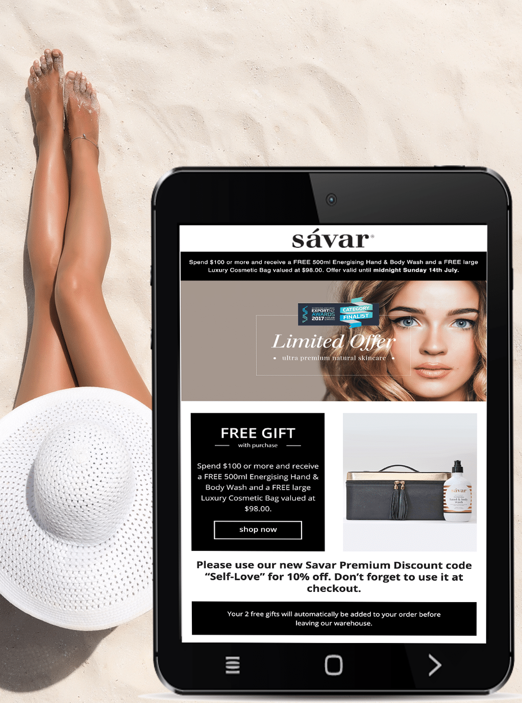 Savar Mailchimp newsletter, Auckland NZ from Outbox Ltd