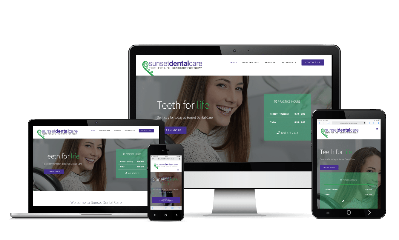 Sunset Dental Care website case study from Outbox Ltd