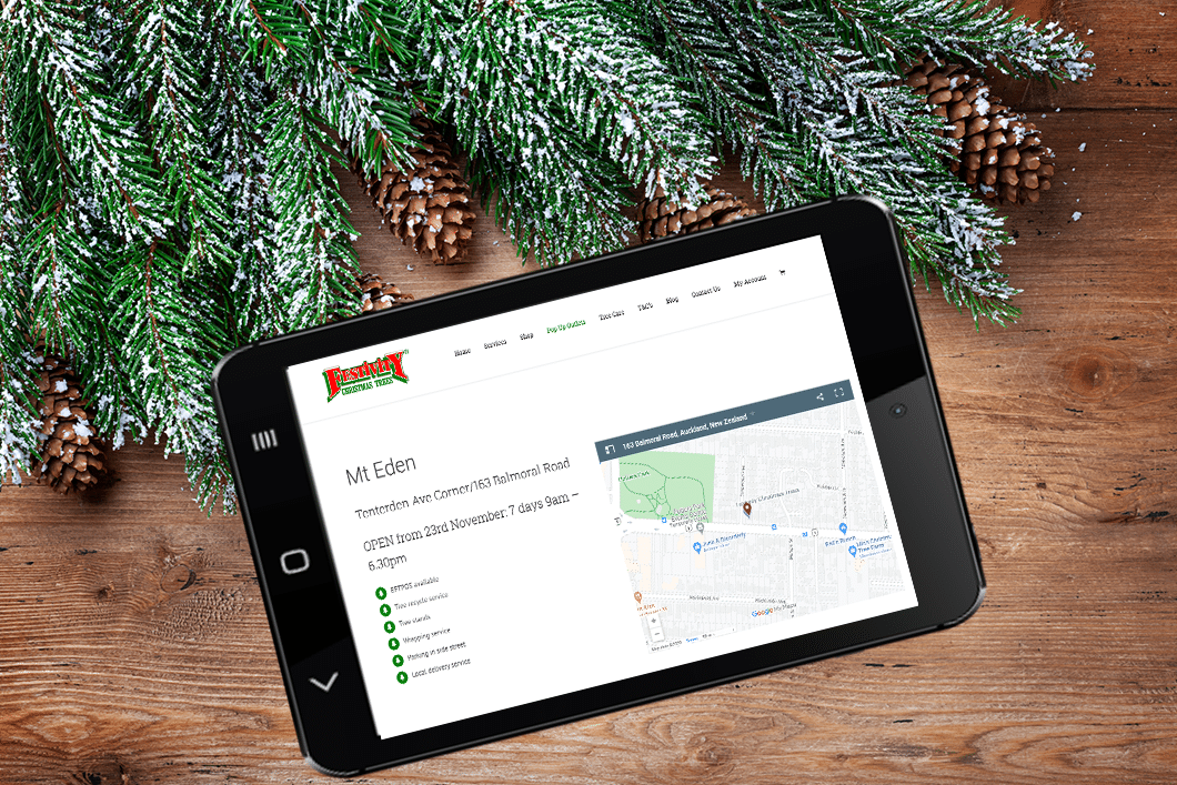 Festivity Christmas Trees website by Outbox Ltd