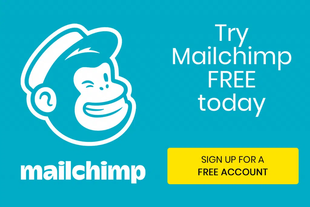 sign up for a free mailchimp account