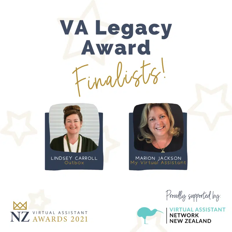 The Legacy Award – Sponsored by the Virtual Assistant Network New Zealand
